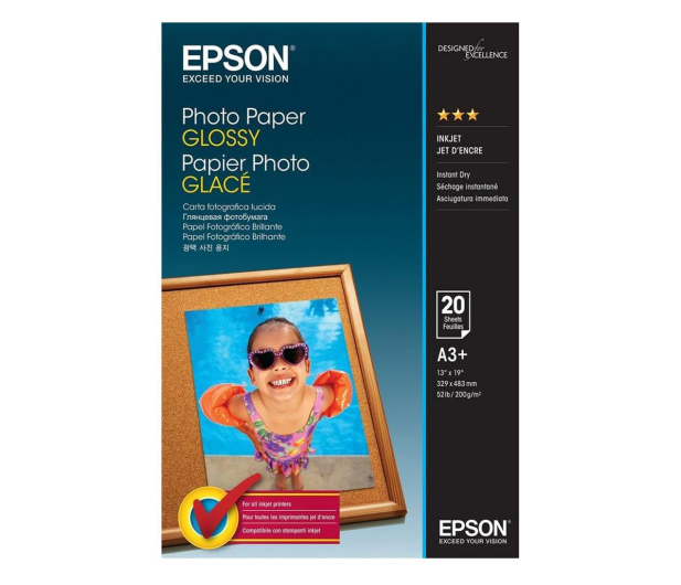 EPSON Photo Glossy A3+ 20 arkuszy 200g/mkw C13S042535 - 1090823 - zdjęcie